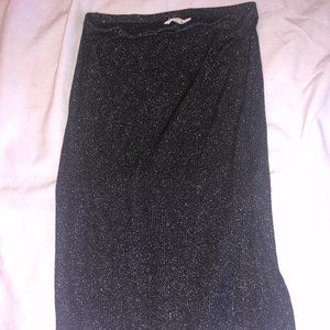*SOLD* BB Dakota glitter midi skirt w/side slit